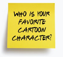 Who Is Your Favorite Cartoon Character Sticky